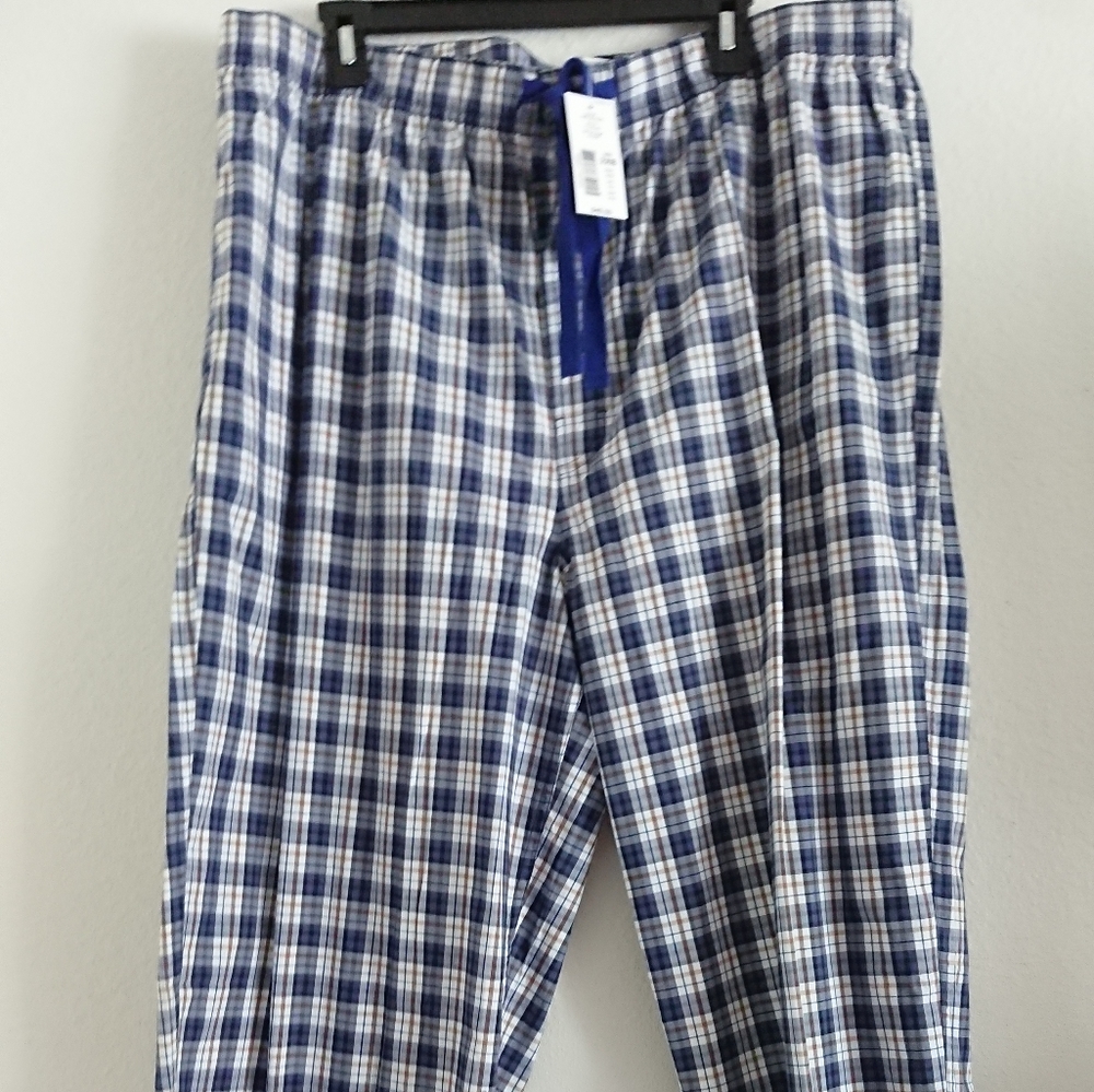 NEW men's loungewear 2 XB plaid pajamas